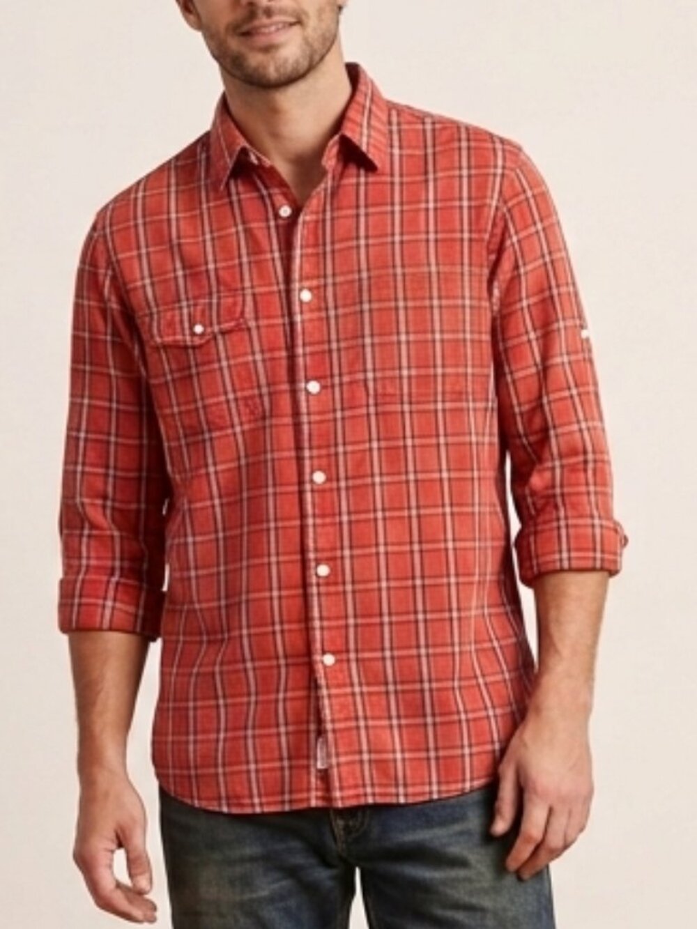 Vintage Y2K Esprit No 30 Plaid Button Down Shirt, Mens Large